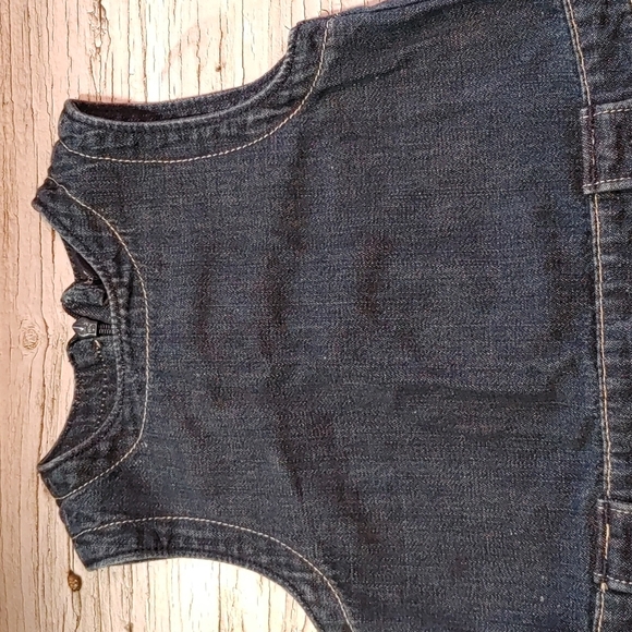 3/$25 BABY Gap Denim dark blue sleeveless dress size 18-24 months - Picture 4 of 9